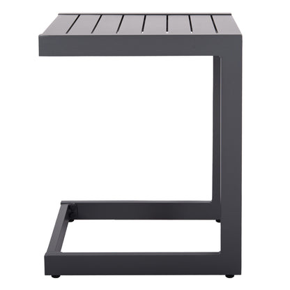 Sunlounger Side Table Belling Hm6274.03 Aluminum In Dark Grey 42x43x53hcm.