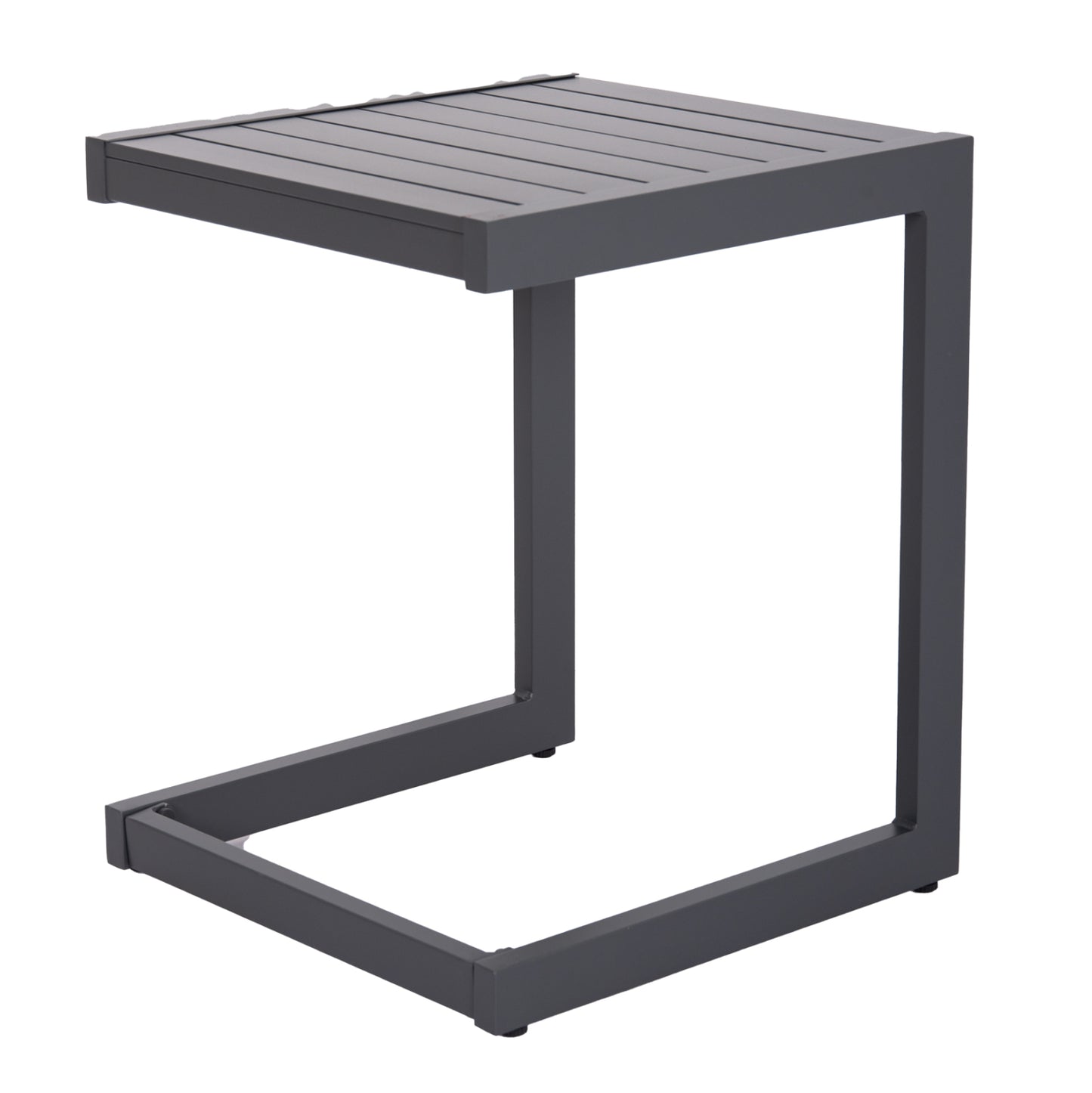 Sunlounger Side Table Belling Hm6274.03 Aluminum In Dark Grey 42x43x53hcm.