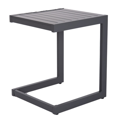 Sunlounger Side Table Belling Hm6274.03 Aluminum In Dark Grey 42x43x53hcm.