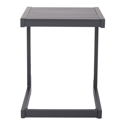Sunlounger Side Table Belling Hm6274.03 Aluminum In Dark Grey 42x43x53hcm.