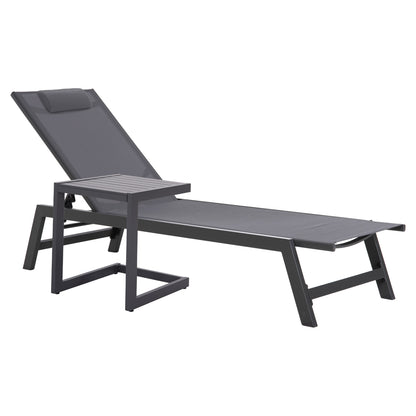 Sunlounger Side Table Belling Hm6274.03 Aluminum In Dark Grey 42x43x53hcm.