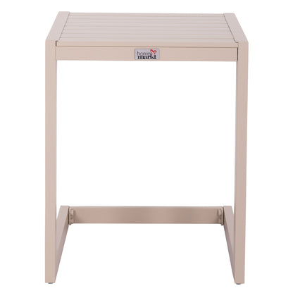Sunlounger Side Table Belling Hm6274.04 Aluminum In Champagne Color 42x43x53hcm.