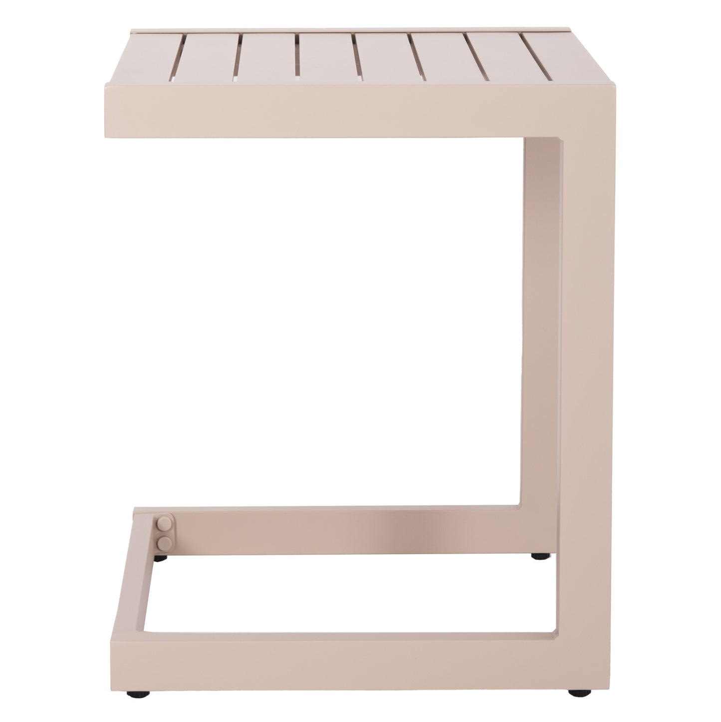Sunlounger Side Table Belling Hm6274.04 Aluminum In Champagne Color 42x43x53hcm.