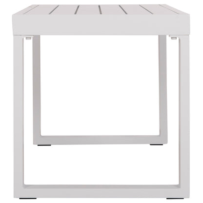 Sunlounger Side Table Sentry Hm6275.01 Aluminum In White 87x43,5x45hcm.