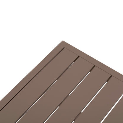 Sunlounger Side Table Sentry Hm6275.04 Aluminum In Cappuccino 87x43,5x45hcm.
