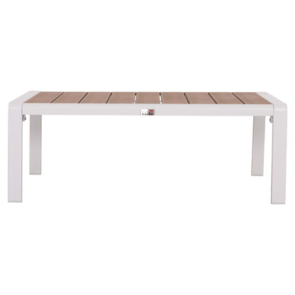 Sunlounger Side Table Bentry Hm6276.01 Aluminum In White--polywood 100x56x35hcm.