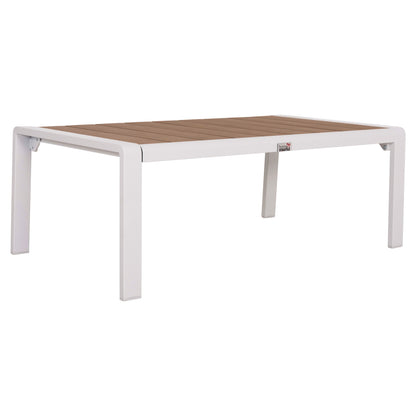 Sunlounger Side Table Bentry Hm6276.01 Aluminum In White--polywood 100x56x35hcm.