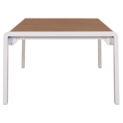 Sunlounger Side Table Bentry Hm6276.01 Aluminum In White--polywood 100x56x35hcm.