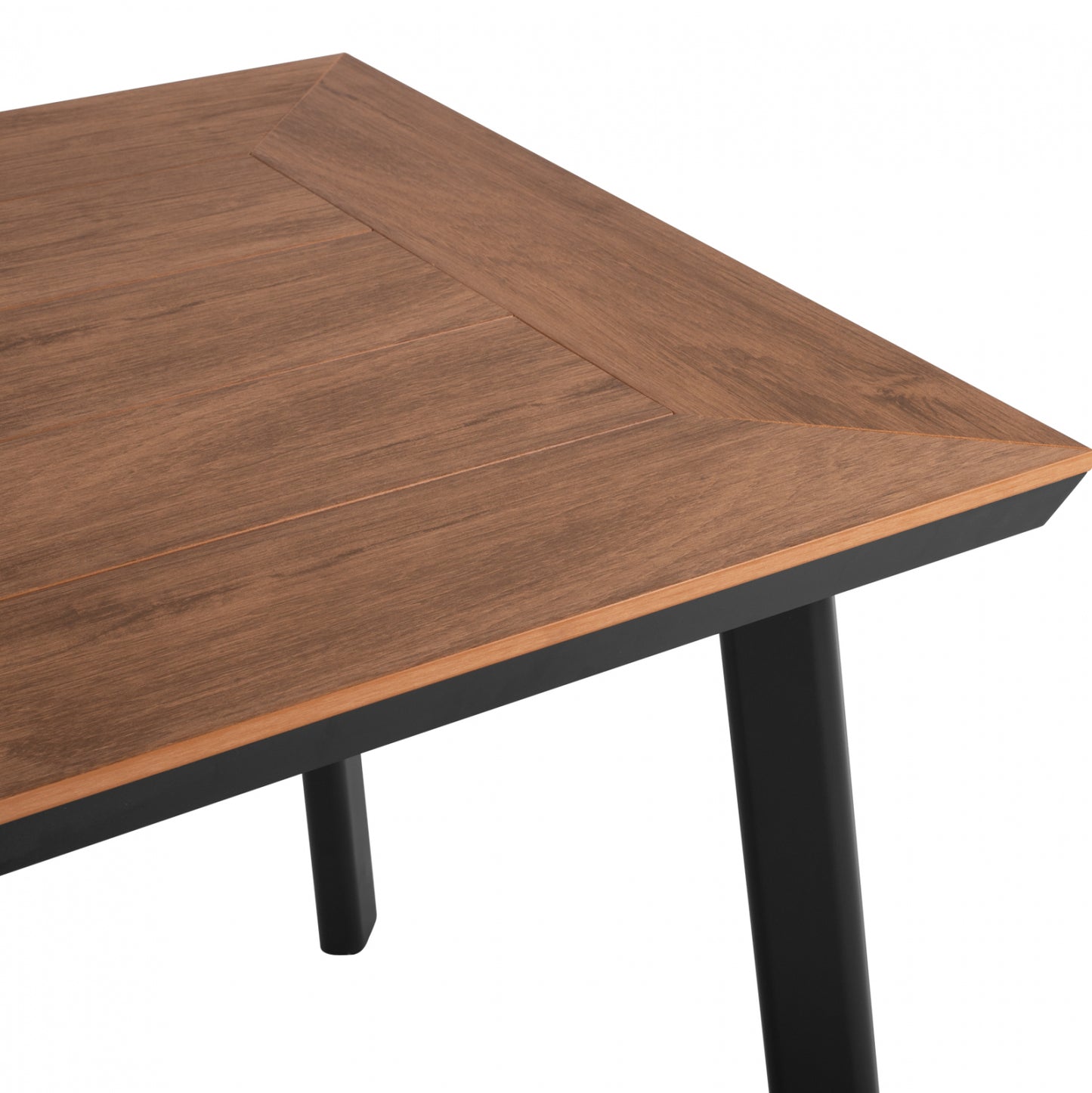 Aluminum Dining Table Square Taber Hm5563.02 Dark Grey With Polywood Top 80x80x73hcm.