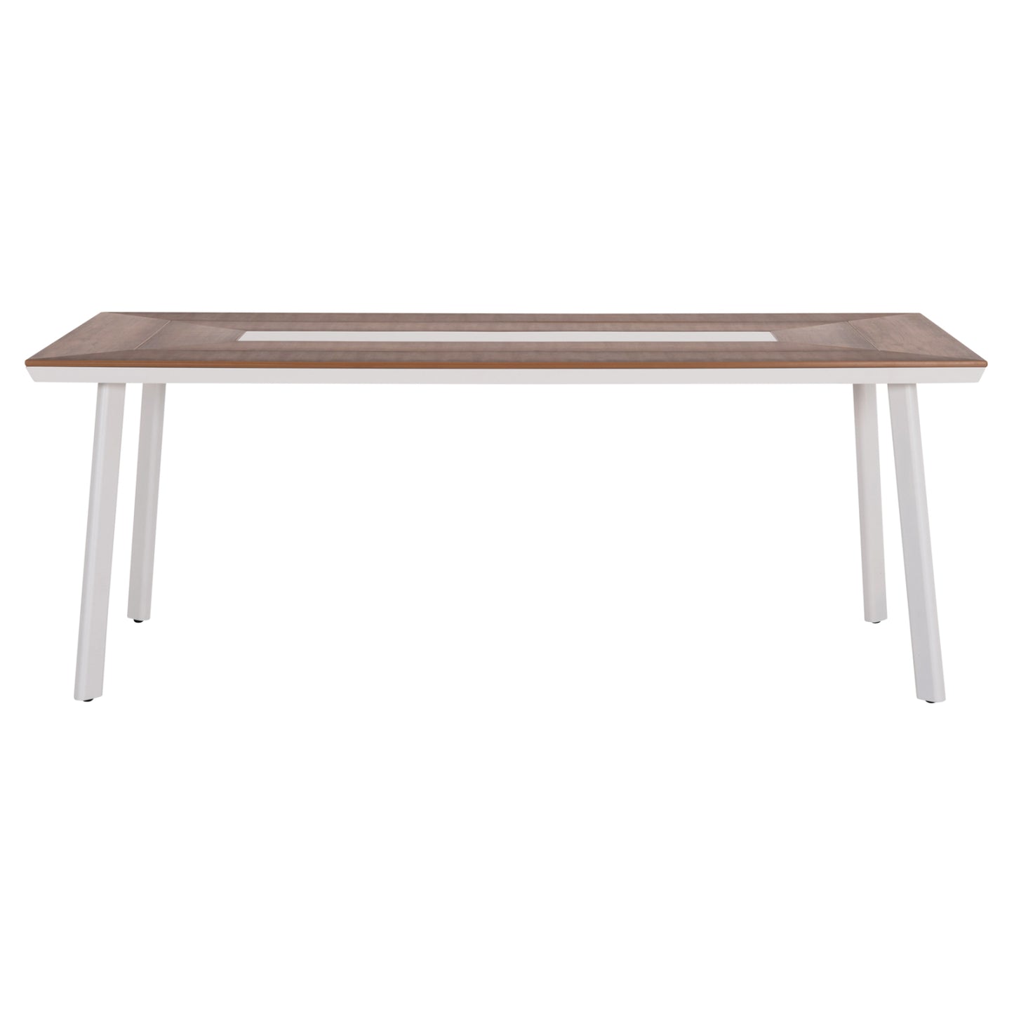 Aluminum Dining Table Taber Hm5131.11 White Color With Polywood Top 200x100x75hcm.
