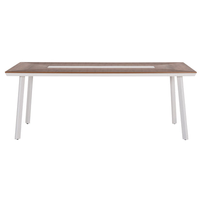 Aluminum Dining Table Taber Hm5131.11 White Color With Polywood Top 200x100x75hcm.
