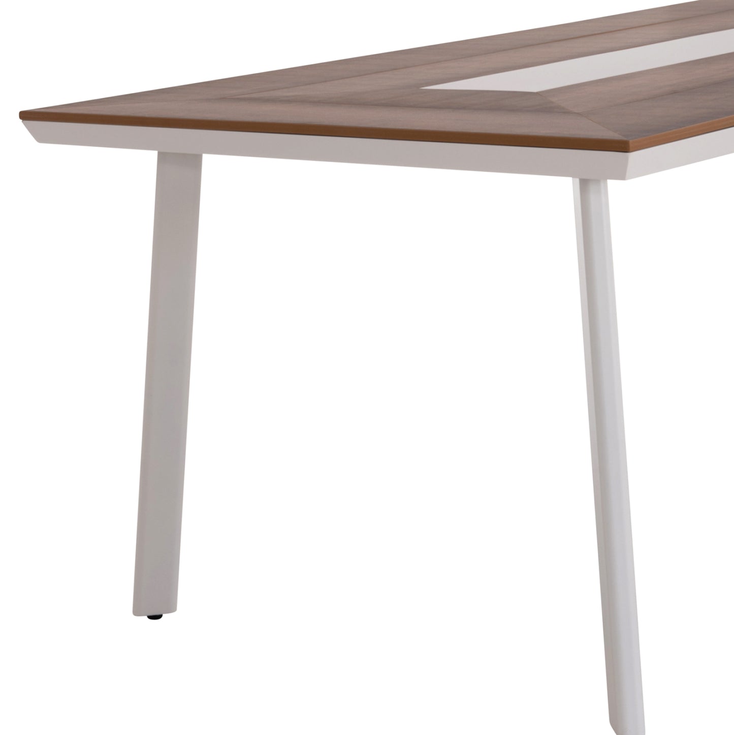 Aluminum Dining Table Taber Hm5131.11 White Color With Polywood Top 200x100x75hcm.