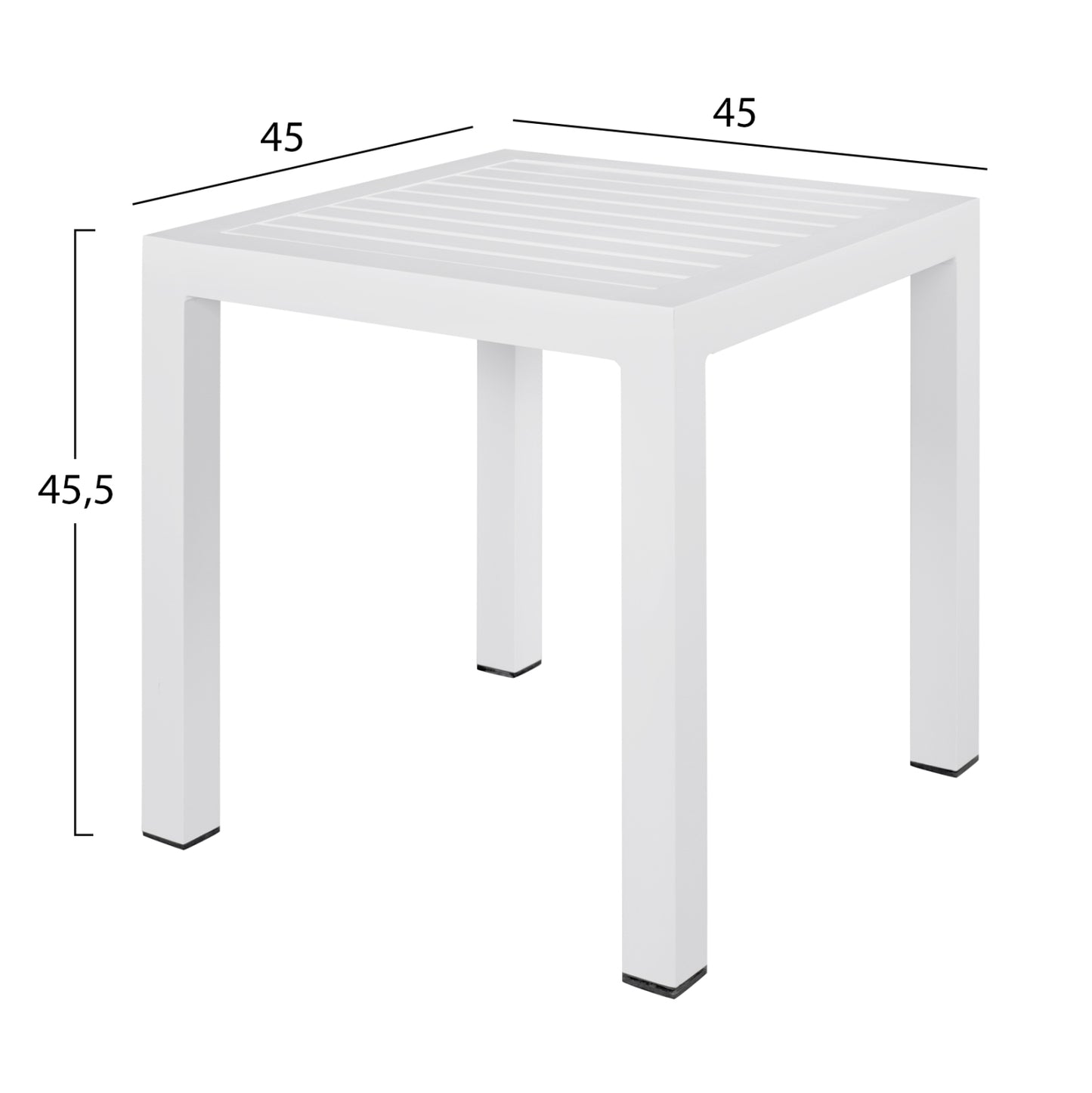 Aluminum Coffee Table Qiana Hm5402.01 White 45x45x45,5Ηcm