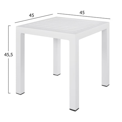 Aluminum Coffee Table Qiana Hm5402.01 White 45x45x45,5Ηcm