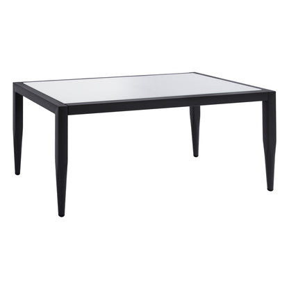 Aluminum Table Hm5551.02 In Grey Color With Glass 100x58x46cm
