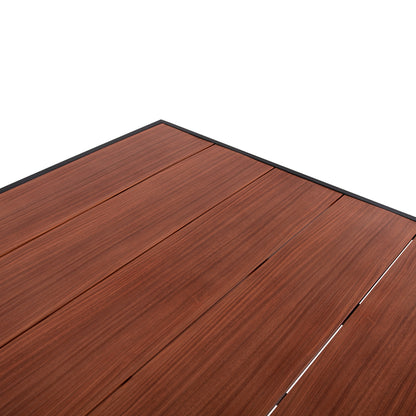 Outdoor Aluminum Table Gobar Hm6060.03 Anthracite With Wood-like Tabletop 240Χ105Χ75hcm.