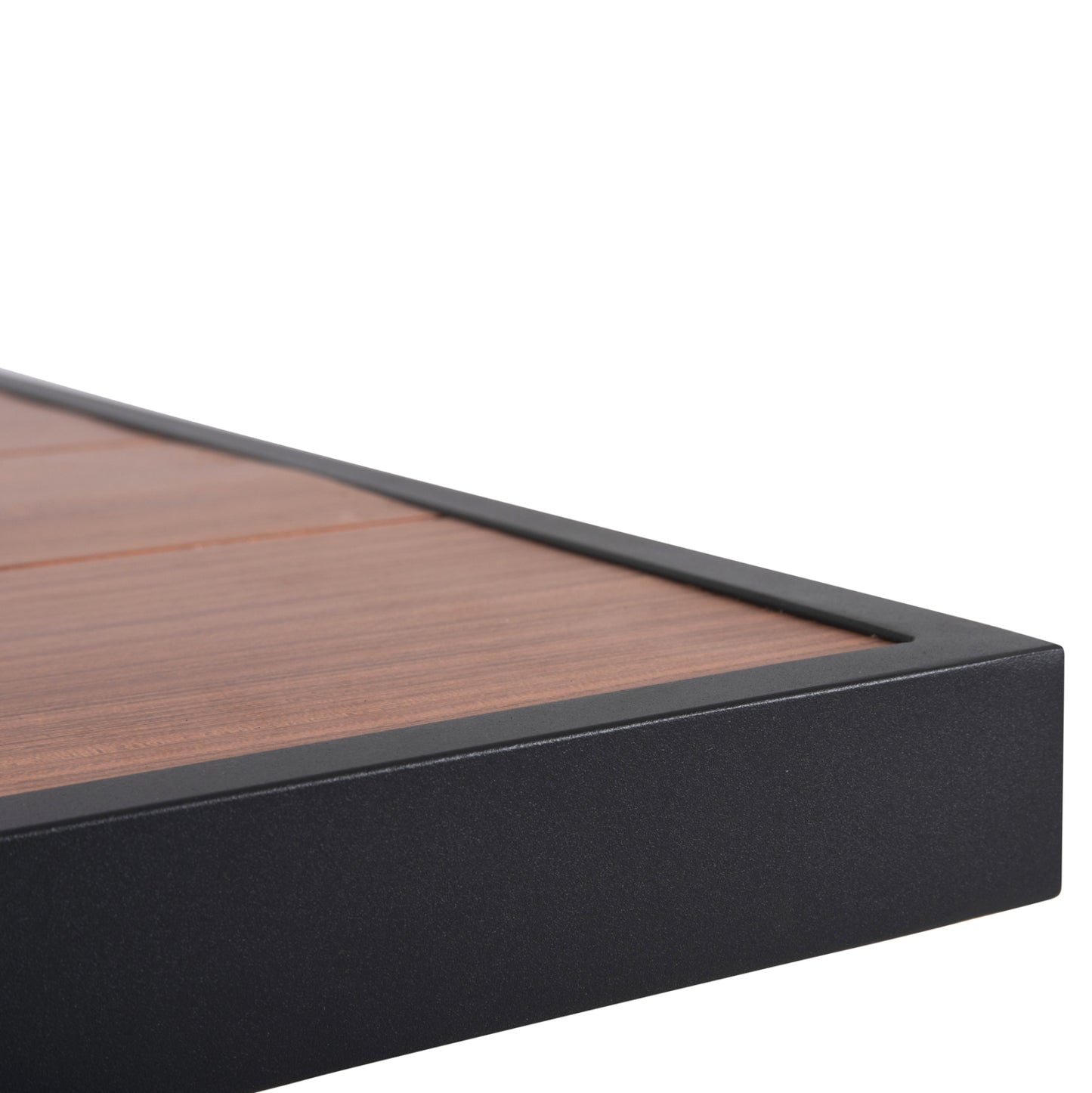 Outdoor Aluminum Table Gobar Hm6060.03 Anthracite With Wood-like Tabletop 240Χ105Χ75hcm.