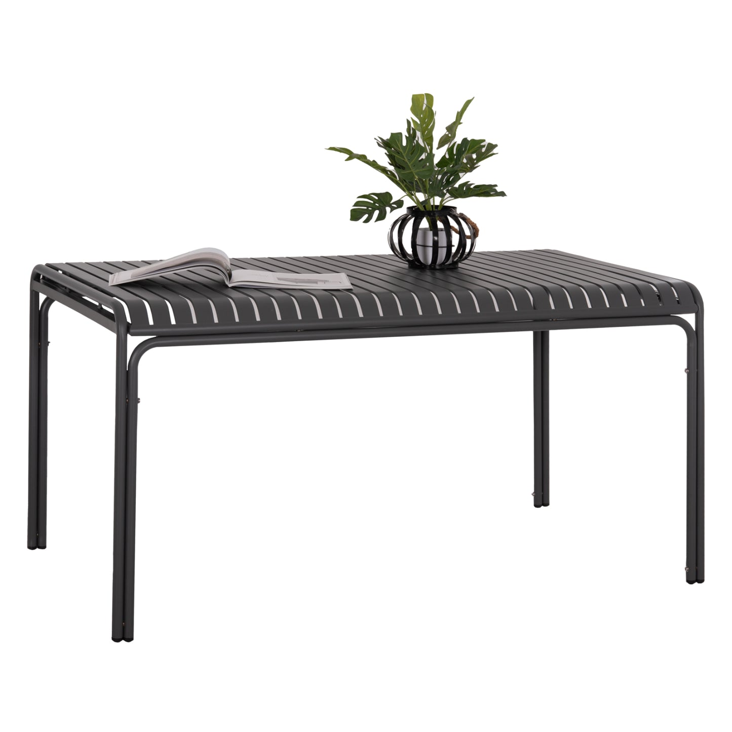 Outdoor Aluminum Table Rachel Hm6339.01 Grey Color 150x80x75hcm.
