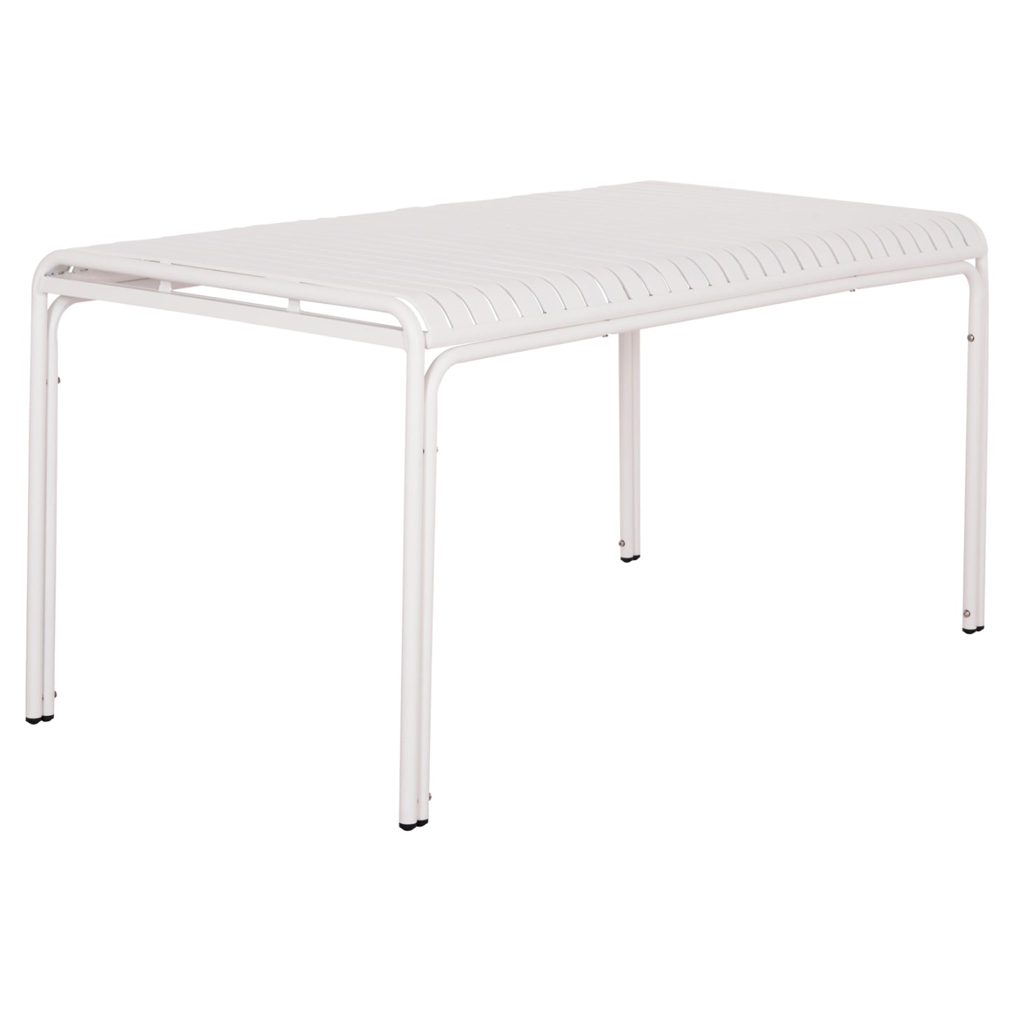 Outdoor Aluminum Table Rachel Hm6339.02 White Color 150x80x75hcm.