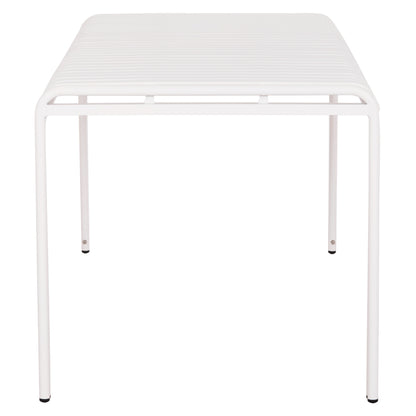 Outdoor Aluminum Table Rachel Hm6339.02 White Color 150x80x75hcm.