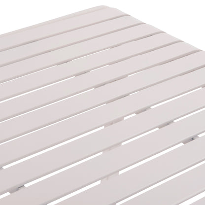 Outdoor Aluminum Table Rachel Hm6339.02 White Color 150x80x75hcm.