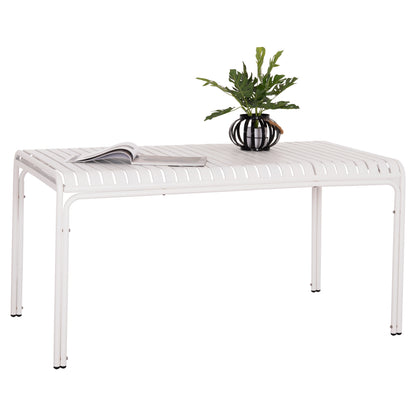 Outdoor Aluminum Table Rachel Hm6339.02 White Color 150x80x75hcm.