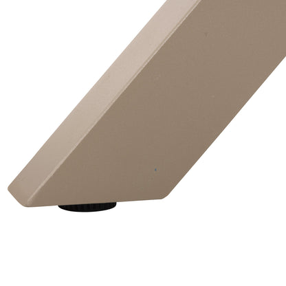 Aluminum Rectangular Table Tawnee Hm6039.04 Champagne Color-polywood In Natural Wood 219,5x89,5x73hcm.