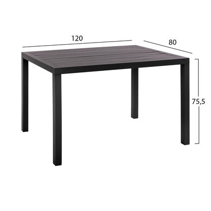 Aluminum Table 120x80 Grey Hm5570.02