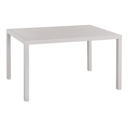 Aluminum Dining Table Sahira Hm5571.01 White 140Χ80x75.5hcm.