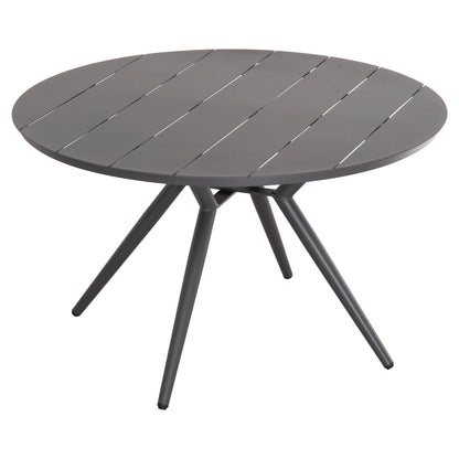 Round Aluminum Table Higer Hm6290.01 Grey Φ126x74hcm.