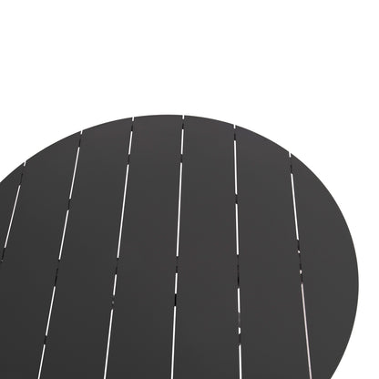 Round Aluminum Table Higer Hm6290.01 Grey Φ126x74hcm.
