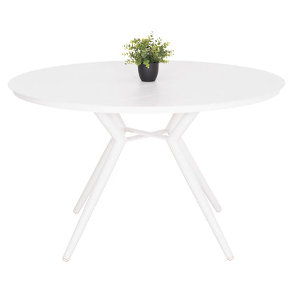 Outdoor Table Round Higer Hm6290.02 White Aluminum Φ126Χ74hcm.