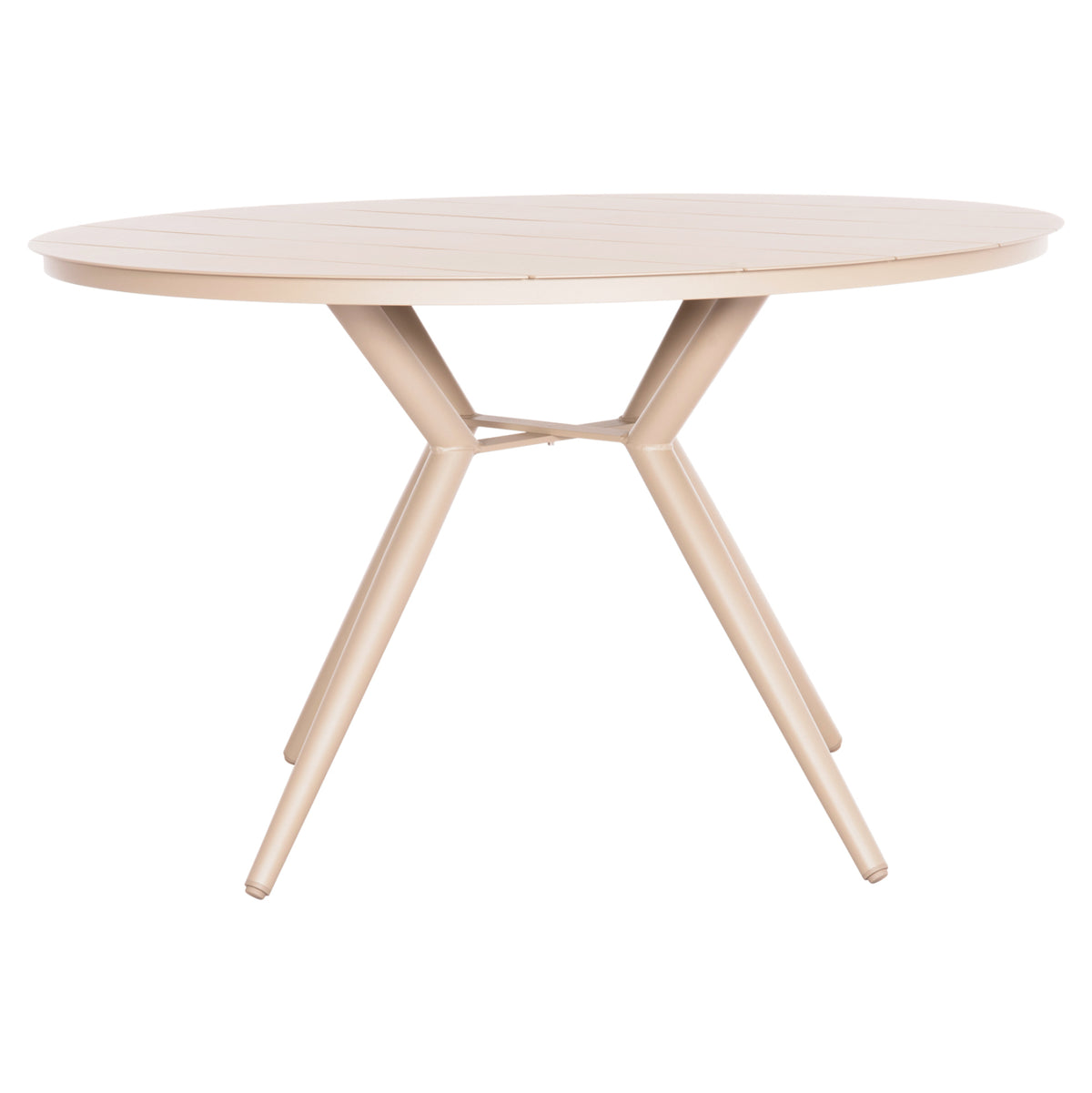 Round Aluminum Table Higer Hm6290.04 Cappuccino Φ126x74hcm.