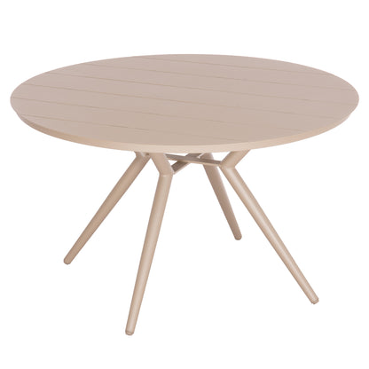 Round Aluminum Table Higer Hm6290.04 Cappuccino Φ126x74hcm.