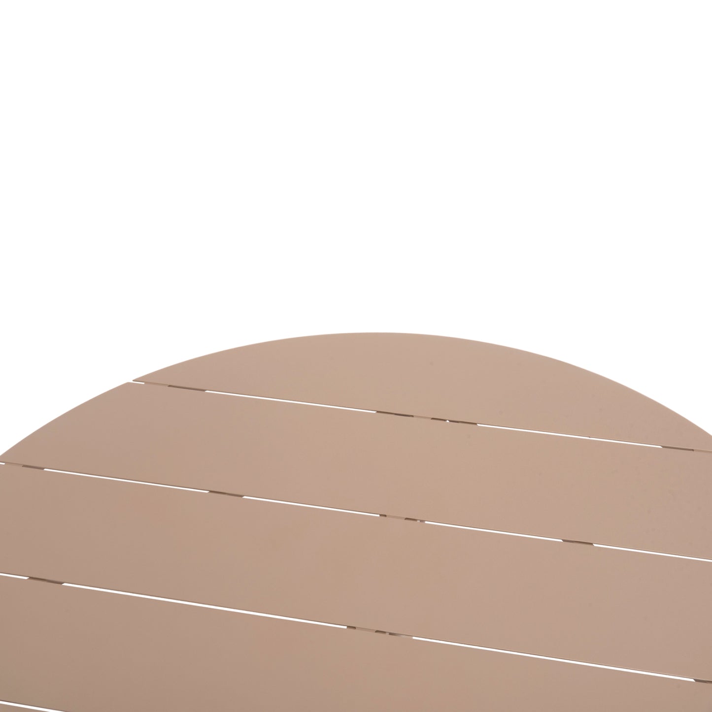 Round Aluminum Table Higer Hm6290.04 Cappuccino Φ126x74hcm.