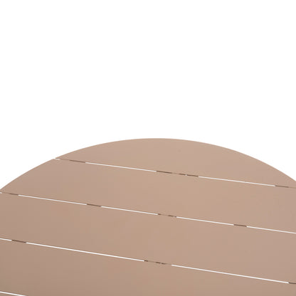 Round Aluminum Table Higer Hm6290.04 Cappuccino Φ126x74hcm.
