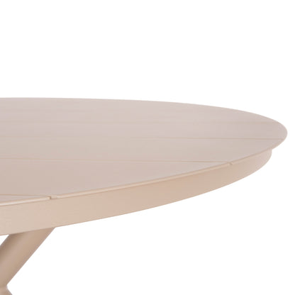 Round Aluminum Table Higer Hm6290.04 Cappuccino Φ126x74hcm.