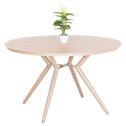 Round Aluminum Table Higer Hm6290.04 Cappuccino Φ126x74hcm.