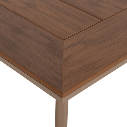 Aluminum Dining Table Square Taber Hm5563.04 Cappuccino With Polywood Top 80x80x73hcm.