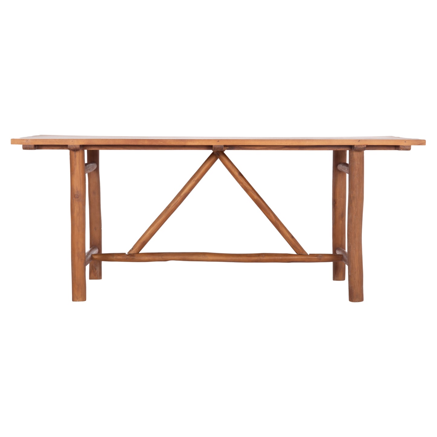 Dining Table Groove Hm9390.01 Solid Teak Wood Natural Color 220x100x90hcm.