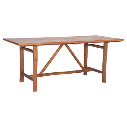 Dining Table Groove Hm9390.01 Solid Teak Wood Natural Color 220x100x90hcm.