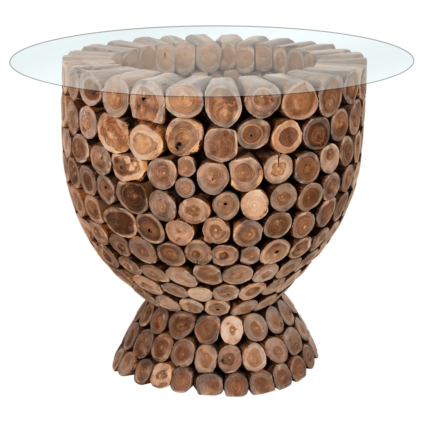 Bar Table Round Leeroy Hm9806 Teak Wood Pieces Φ120x104hcm.