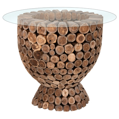 Bar Table Round Leeroy Hm9806 Teak Wood Pieces Φ120x104hcm.