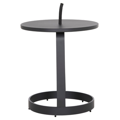 Outdoor Side Table Mino Hm6433.01 Aluminum & Rope In Grey Φ47x53hcm.