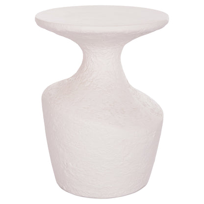 Side Table Rebon Hm18156.02s Fiber Cement In White--Φ27.5x50hcm