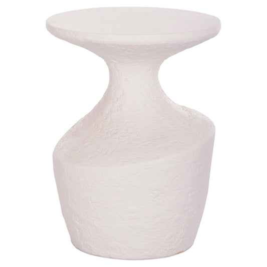 Side Table Rebon Hm18156.02s Fiber Cement In White--Φ27.5x50hcm