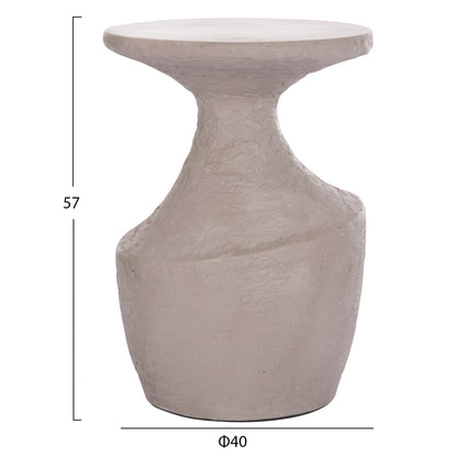 Side Table Rebon Hm18156.03l Fiber Cement In Grey Color--Φ40x56.5hcm