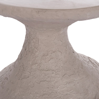 Side Table Rebon Hm18156.03l Fiber Cement In Grey Color--Φ40x56.5hcm