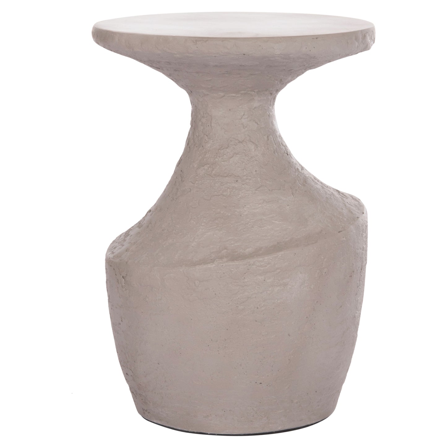 Side Table Rebon Hm18156.03l Fiber Cement In Grey Color--Φ40x56.5hcm