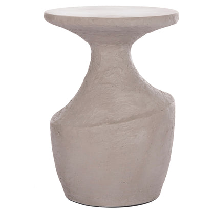 Side Table Rebon Hm18156.03l Fiber Cement In Grey Color--Φ40x56.5hcm